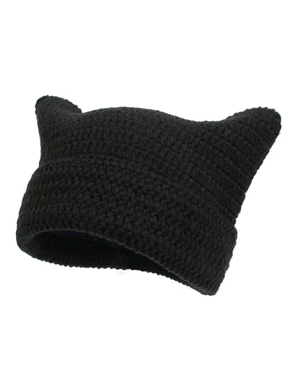 Women's Cat Ear Beanie Warm Knit Winter Hat 56-60cm