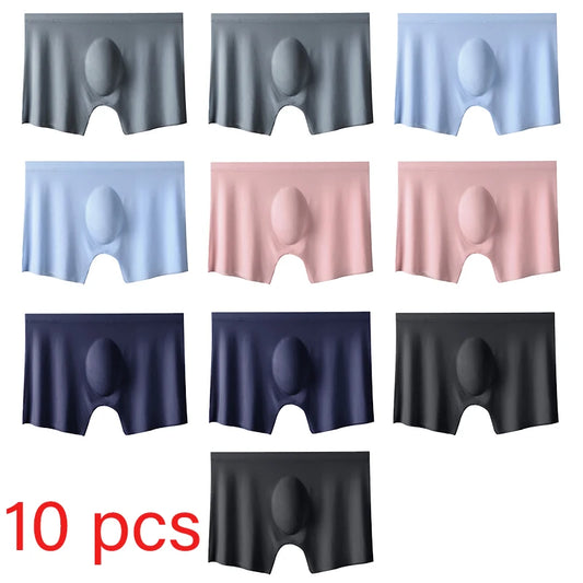 Men's Boxer Shorts 10-Pack Seamless Breathable Summer Underwear