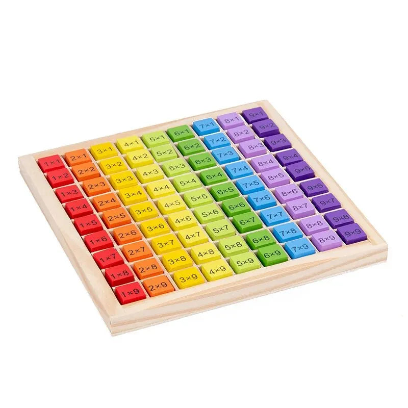 Multiplication Table Toy Wooden Math Learning Board for Kids