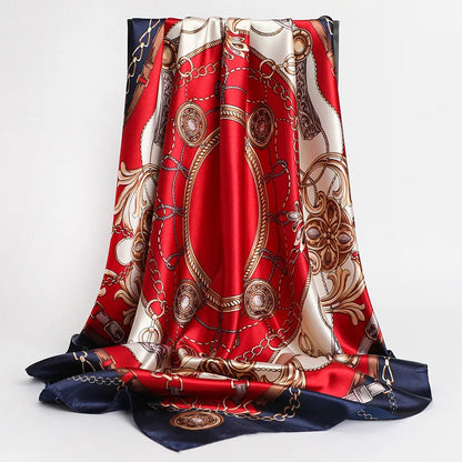 Women’s Square Scarf – 90cm Printed Shawl & Head Wrap