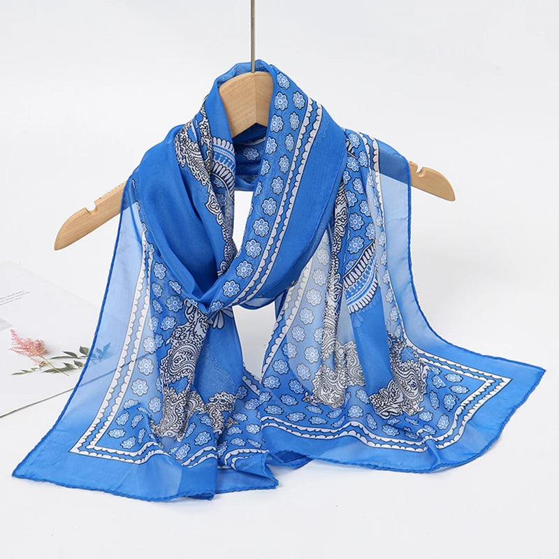 Chiffon Scarf for Women, 50×160cm Lightweight Summer Shawl