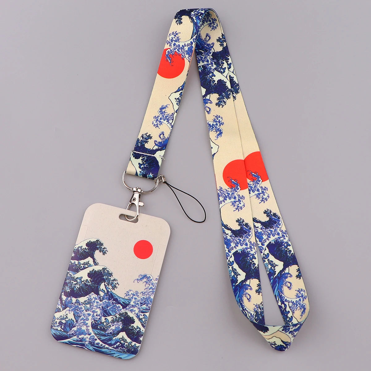 Credential Holder Lanyard with ID Card Sleeve & Metal Clip