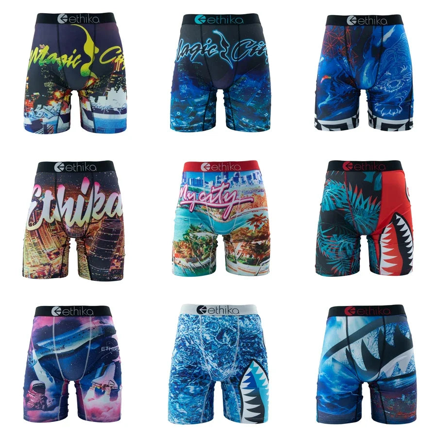 Men's Boxer Shorts Breathable Printed Trunks S-3XL