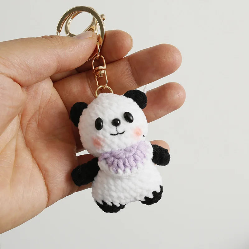 Sheep Keychain Cute Crochet Animal Keyring for Bags and Keys