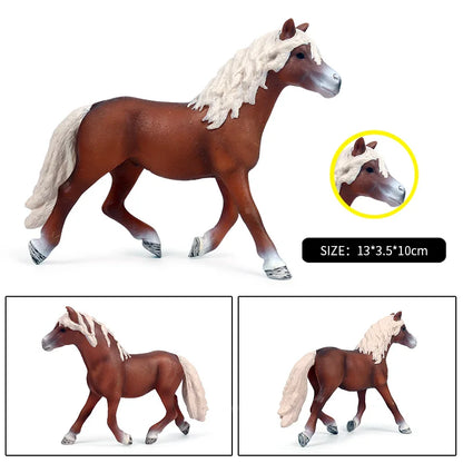 Horse Figurine, Realistic PVC Animal Model Toy for Kids