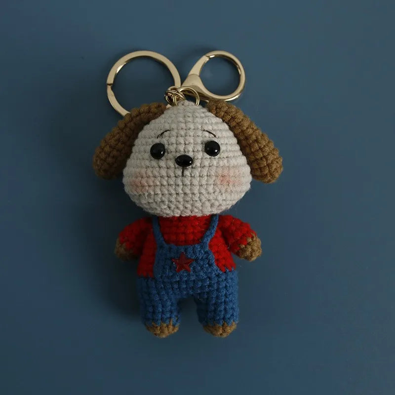 Rabbit Keychain Cute Crochet Animal Keyring for Bags and Gifts