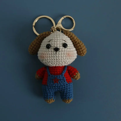 Rabbit Keychain Cute Crochet Animal Keyring for Bags and Gifts