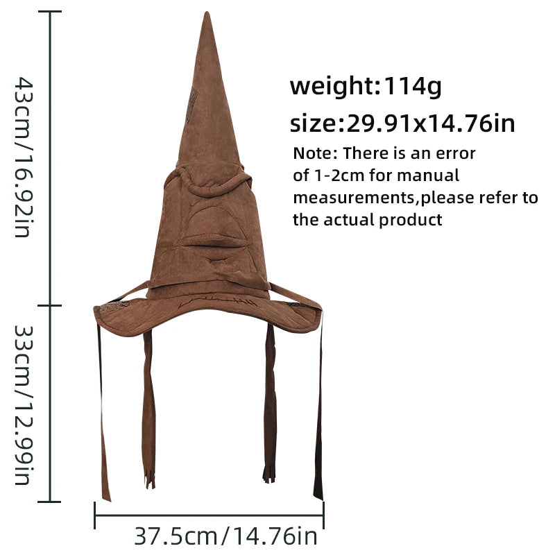 Halloween Witch Hat Pointed Wizard Costume Accessory