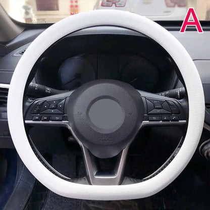 Silicone Steering Wheel Cover Universal Anti Slip Stretch Fit