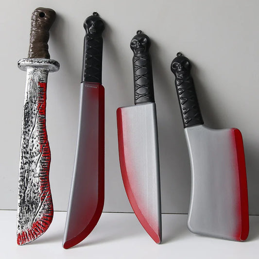 Halloween Fake Knife Prop Plastic Curved Knife Party Decoration