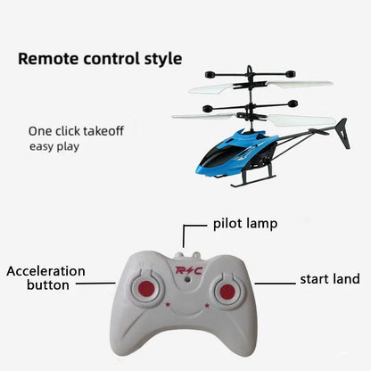Mini RC Helicopter Rechargeable Remote Control Flying Toy