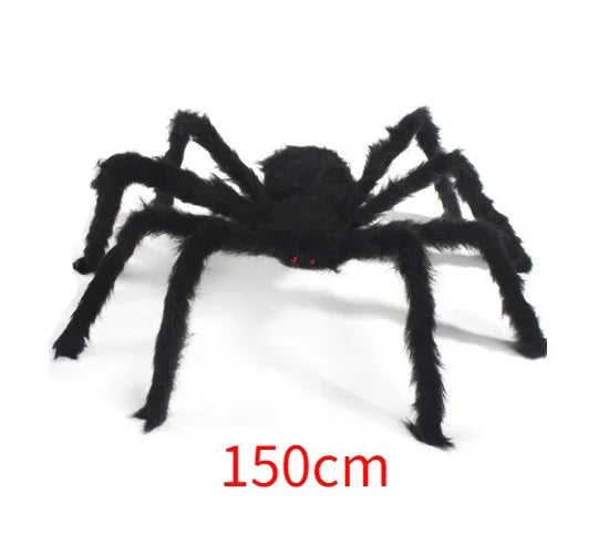 Large Halloween Spider Decoration Plush Black Spider for Haunted Houses