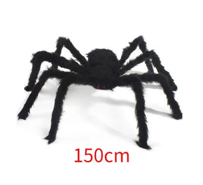 Large Halloween Spider Decoration Plush Black Spider for Haunted Houses