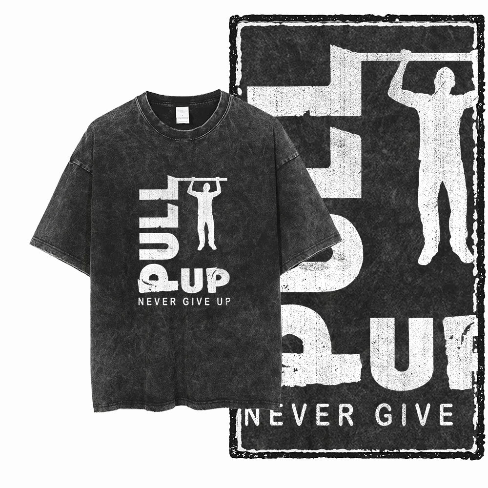 Men’s Graphic T-Shirt Acid Washed Cotton Streetwear