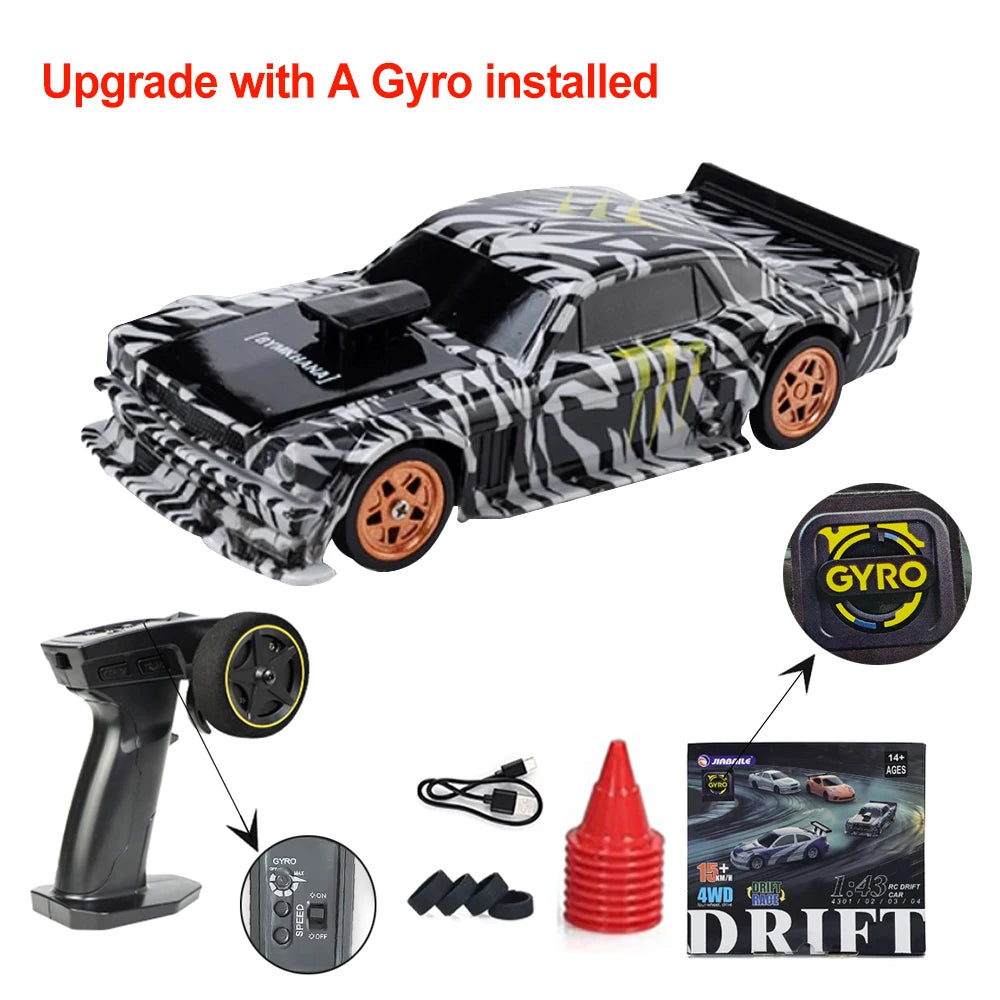 RC Drift Car 1:43 Scale 4WD Remote Control Racing Car RTR