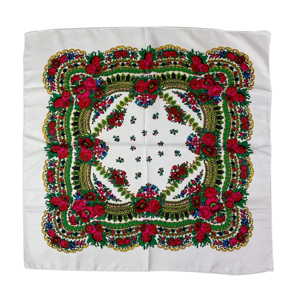 Women's Square Scarf, 70×70cm Printed Head Scarf and Bandana