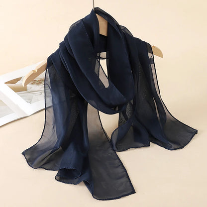 Chiffon Scarf for Women, 50×160cm Lightweight Summer Shawl