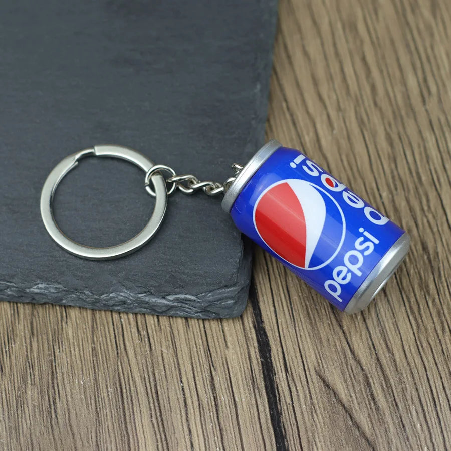 Mini Bottle Keychain Pendant Unisex Novelty Metal Keyring Accessory