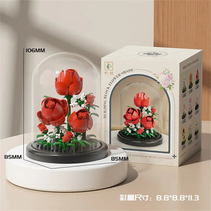 Flower Bouquet Building Blocks DIY Plant Model for Home Decor