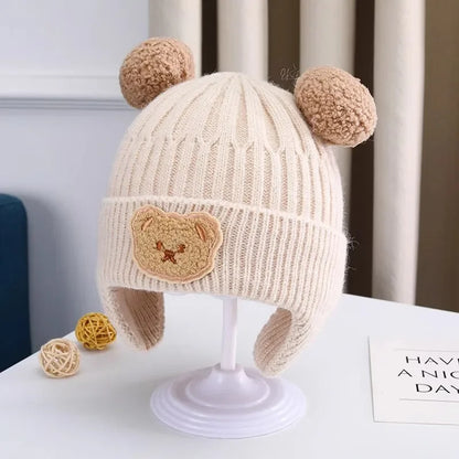 Baby Winter Hat – Warm Knit Bear Ear Hat for Kids