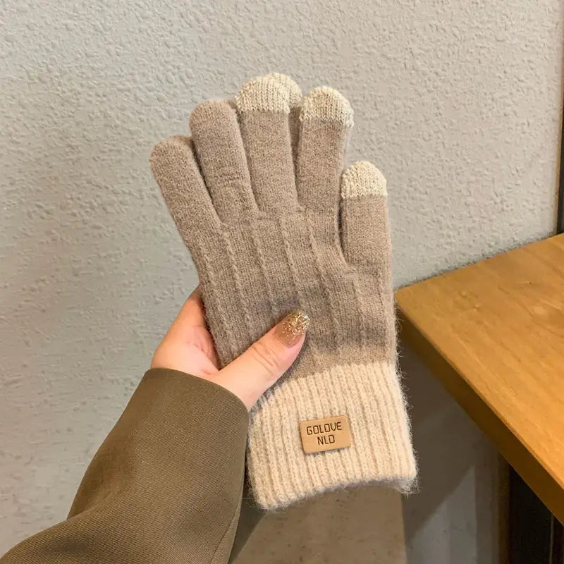 Winter Gloves Touchscreen Warm Knit Gloves for Outdoor Activities