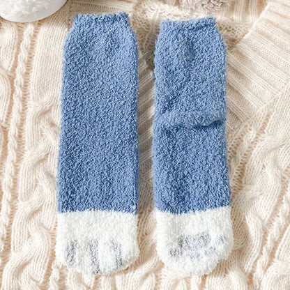 Women's Winter Socks Coral Velvet Warm Fuzzy Floor Socks 2-Pair