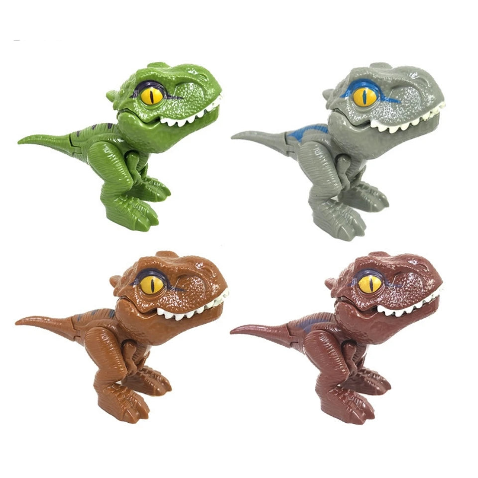 Dinosaur Finger Toy for Kids, Interactive Triceratops & T-Rex Model