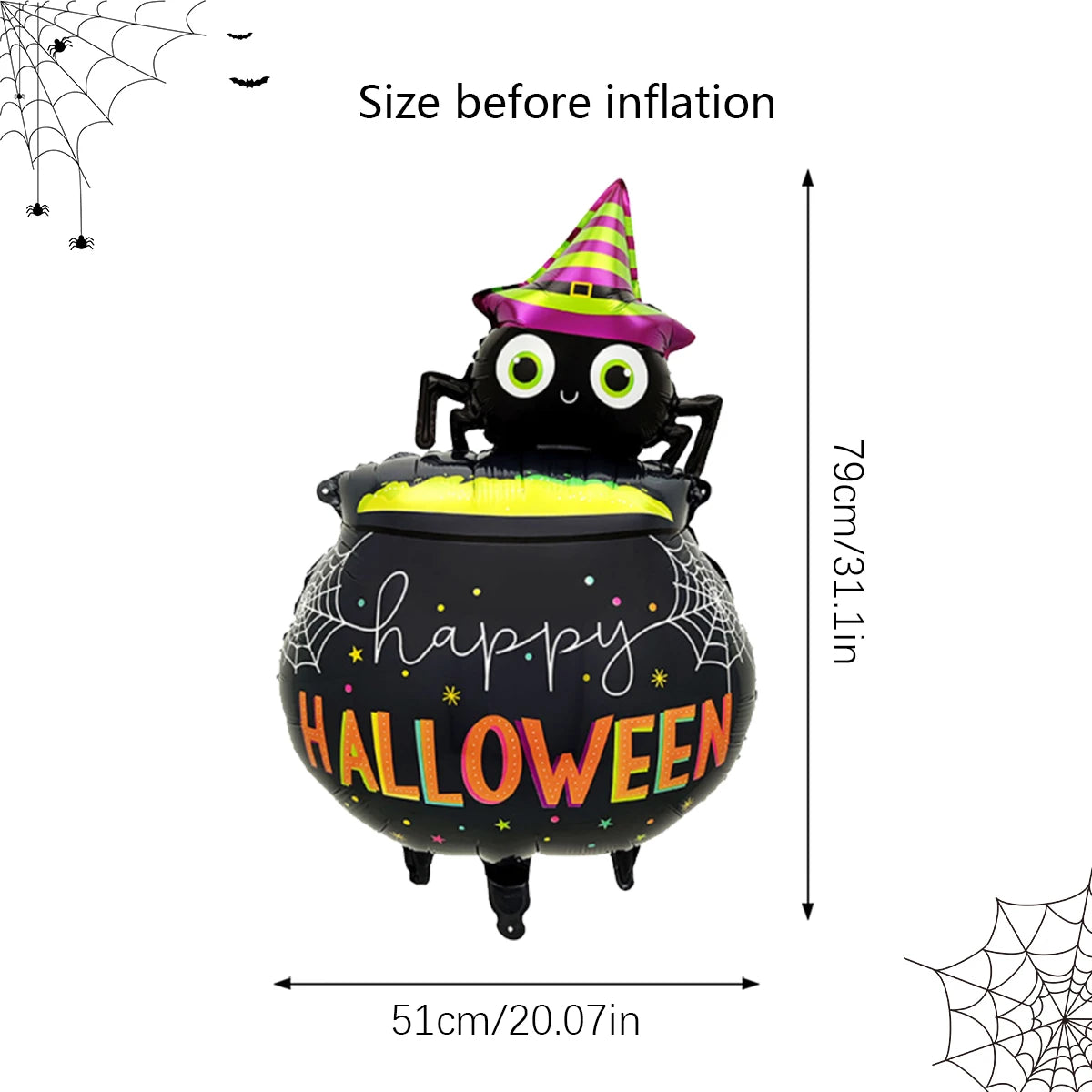 Halloween Spider Balloon Aluminum Foil Party Decoration 1-2PCS