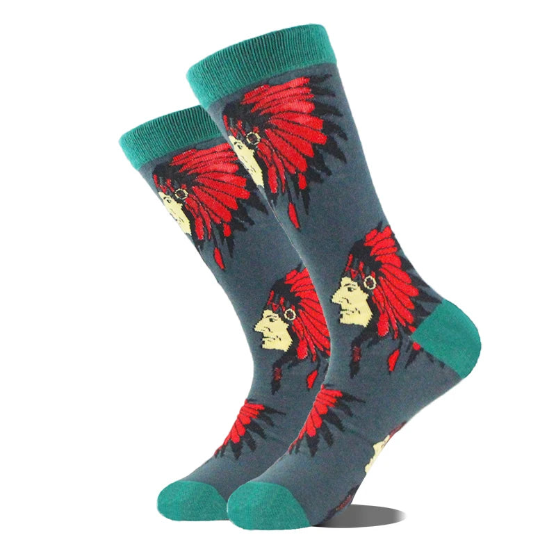 Men's Funny Socks, Novelty Cotton Crew Socks, Crazy Designs