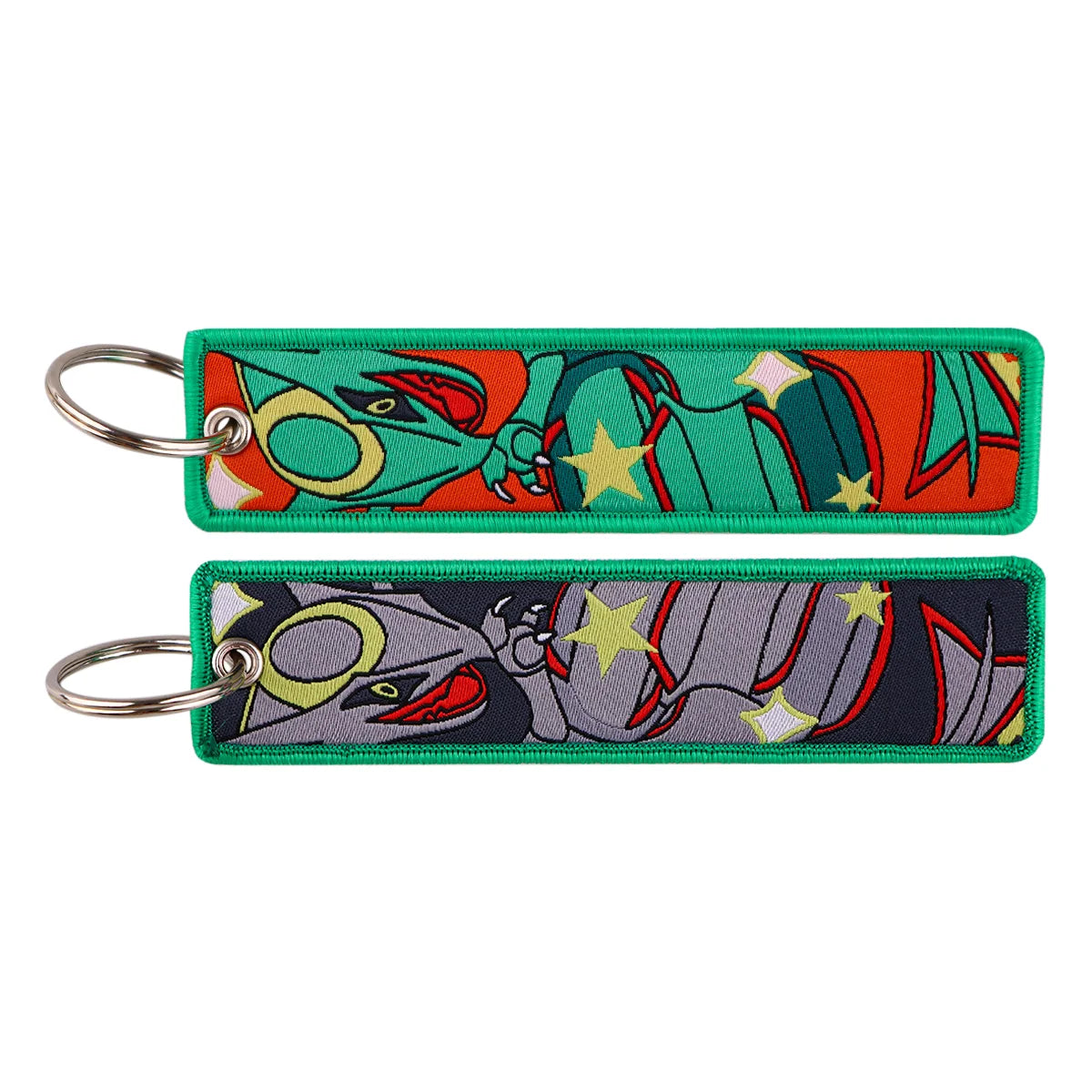 Embroidered Keychain Double-Sided Key Fob for Car & Motorcycle