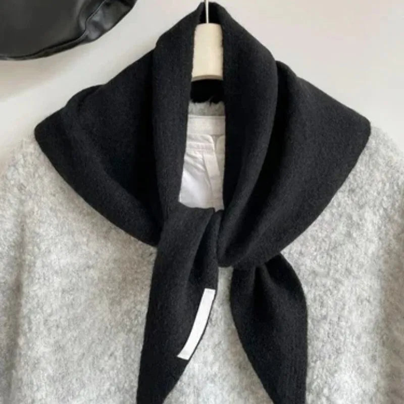 Women's Knitted Scarf Triangular Wool Blend Warm Headscarf