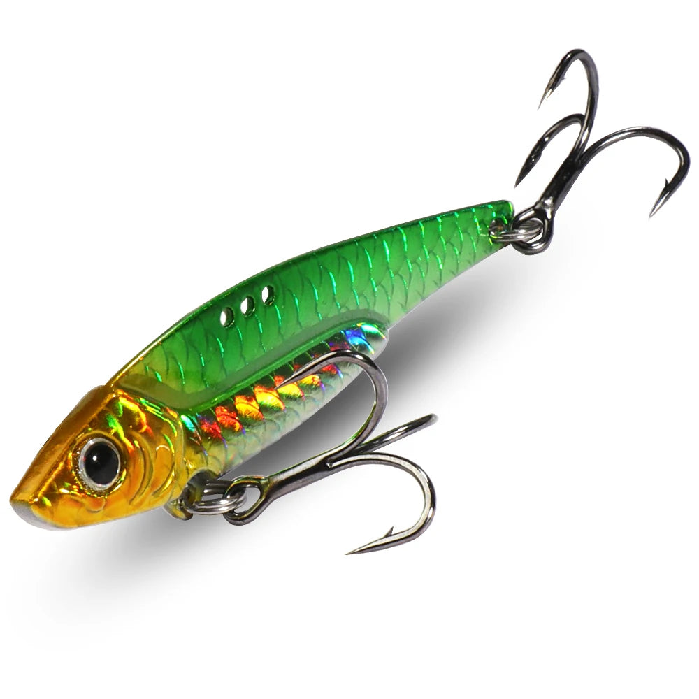 Vibration Fishing Lure Sinking Blade Bait with Treble Hook