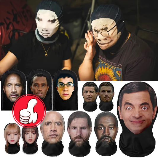 3D Full Face Mask, Funny Realistic Halloween Cosplay Costume