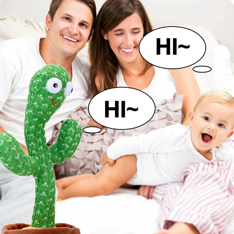 Dancing Cactus Toy with Talking, Singing and Repeating Functions