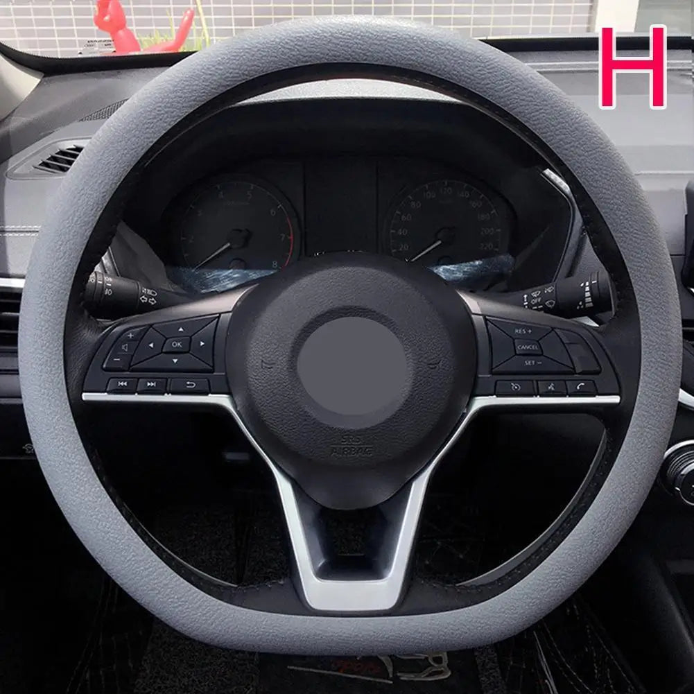 Silicone Steering Wheel Cover Universal Anti Slip Stretch Fit