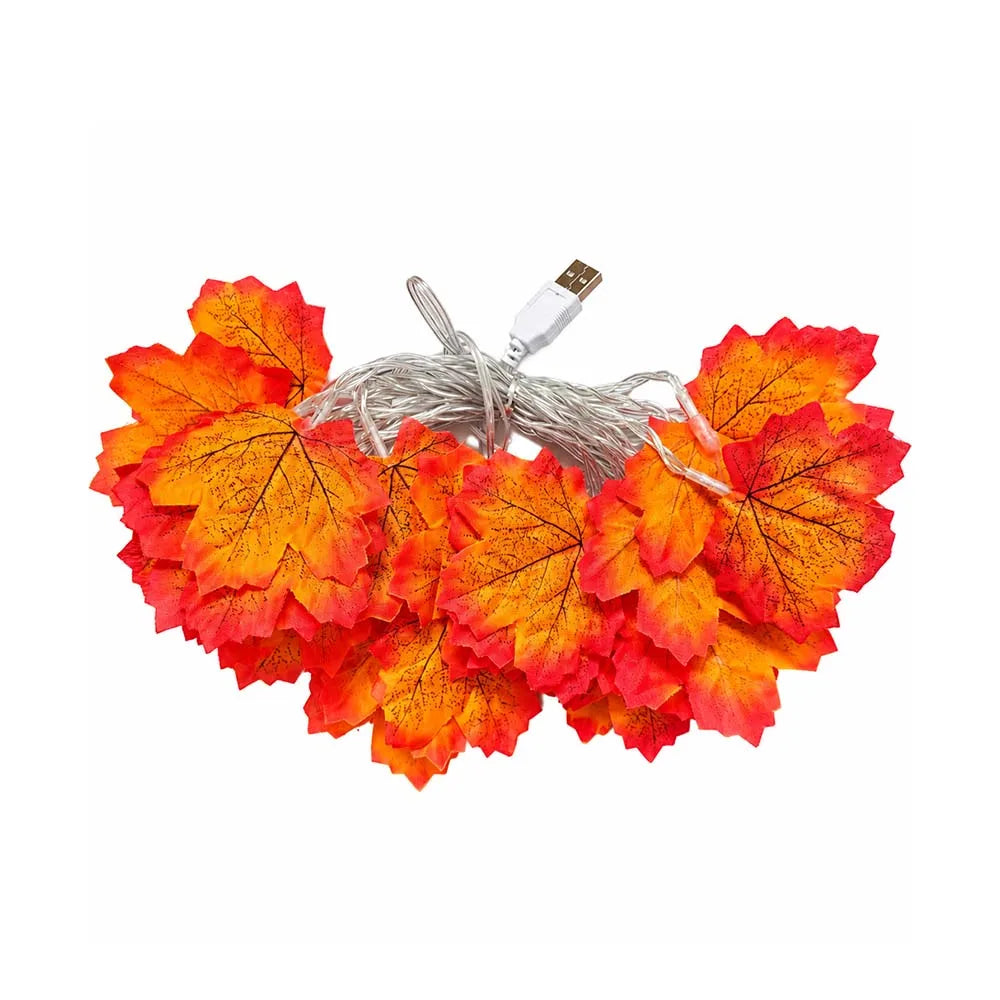 Halloween Maple Leaf String Lights 2/3/6M Garland Decoration