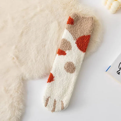 Women's Winter Socks Coral Velvet Warm Fuzzy Floor Socks 2-Pair