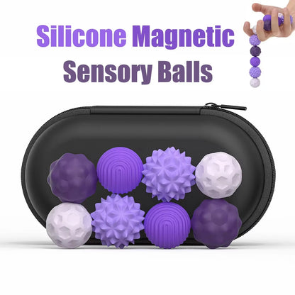 Magnetic Fidget Balls Silicone Sensory Stress Relief Toy