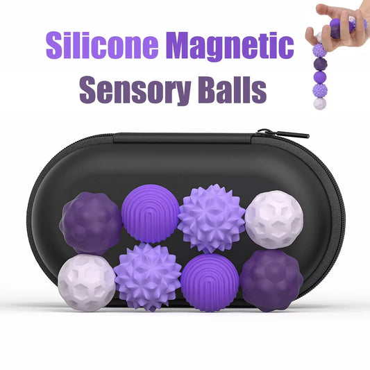 Magnetic Fidget Balls Silicone Sensory Stress Relief Toy