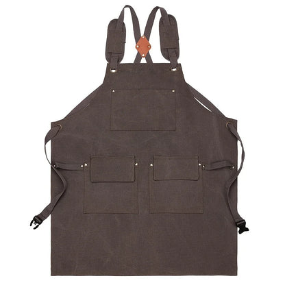 Waterproof Kitchen Apron Thick Cotton Canvas for Cooking & Gardening