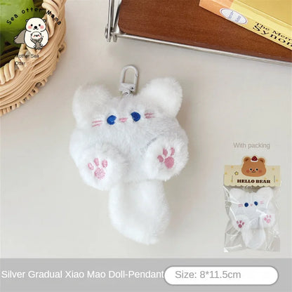 Plush Cat Keychain Cute Bag Pendant Decorative Gift