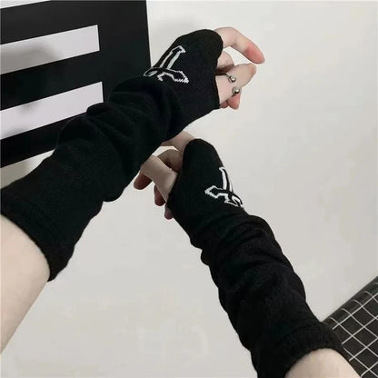 Fingerless Gloves – Long Gothic Arm Warmers for Men & Women