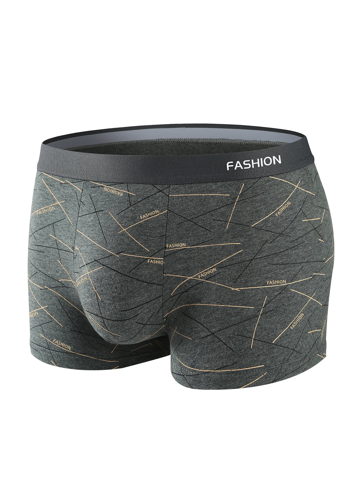 Men's Boxer Briefs 4-Pack – Breathable Striped Daily Underwear