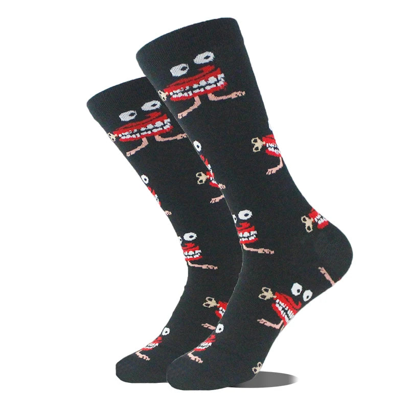 Men's Funny Socks, Novelty Cotton Crew Socks, Crazy Designs