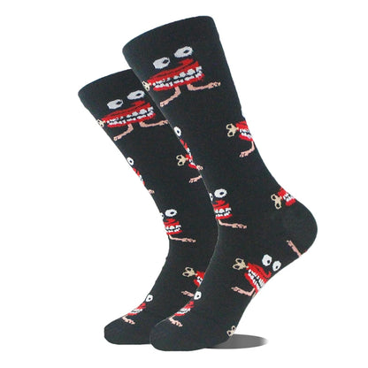 Men's Funny Socks, Novelty Cotton Crew Socks, Crazy Designs