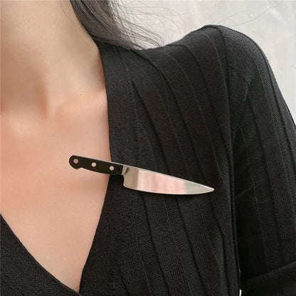 Gothic Hair Clips, Knife-Shaped Alloy Hairpins for Cosplay