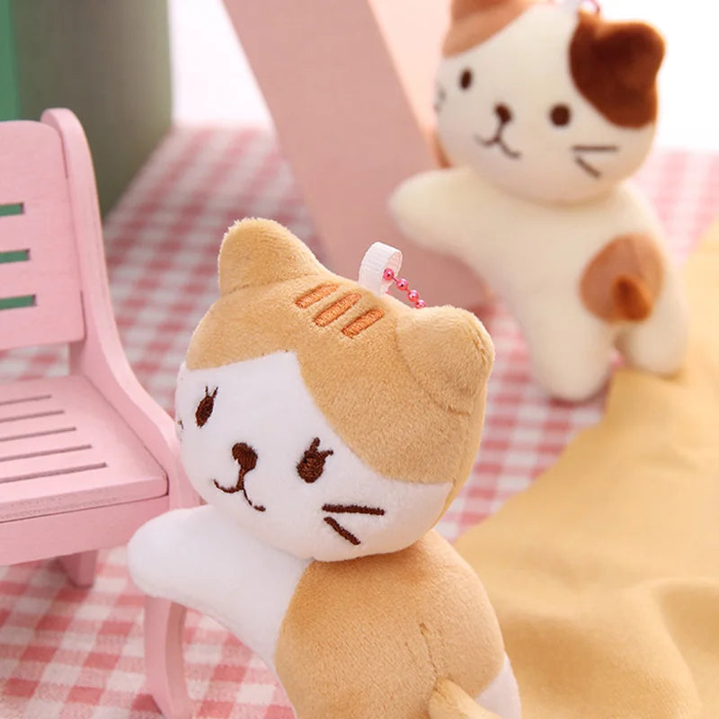 Plush Cat Keychain 12cm Cute Kitten Backpack Pendant Toy