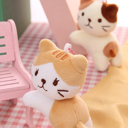 Plush Cat Keychain 12cm Cute Kitten Backpack Pendant Toy