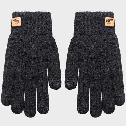 Touchscreen Winter Gloves for Men, Fleece Lined Knitted