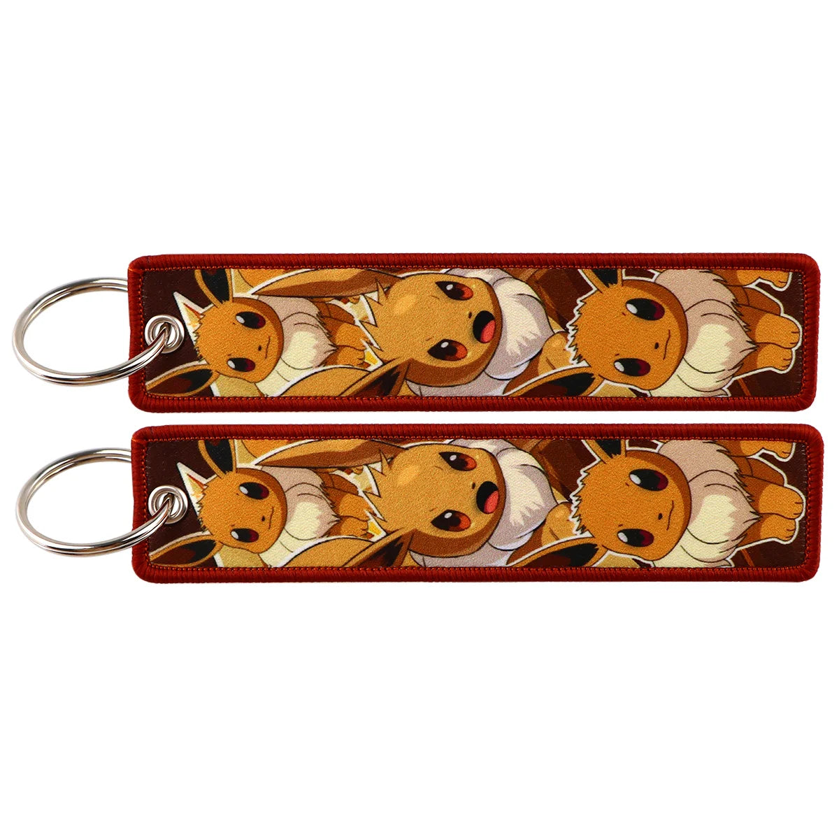 Embroidered Keychain Double-Sided Key Fob for Car & Motorcycle